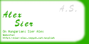 alex sier business card